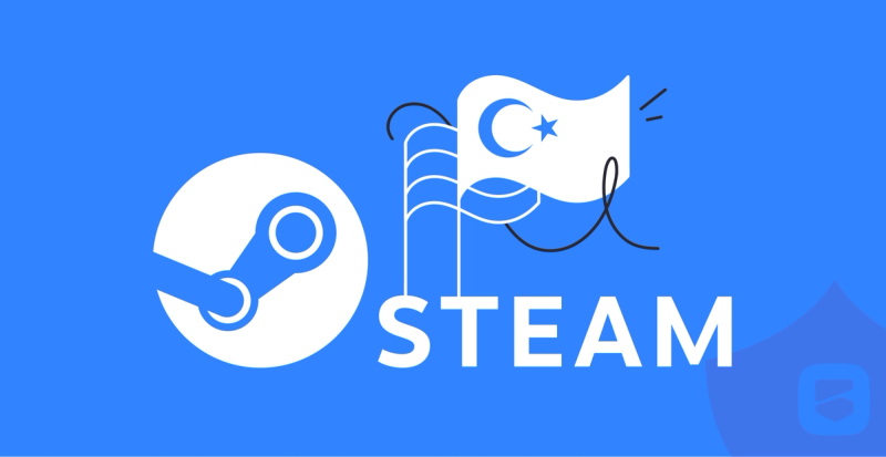 Логотип Steam и флаги иностранных государств