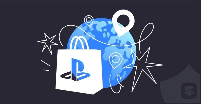 Пакет с покупками из магазина PS Store на фоне земного шара